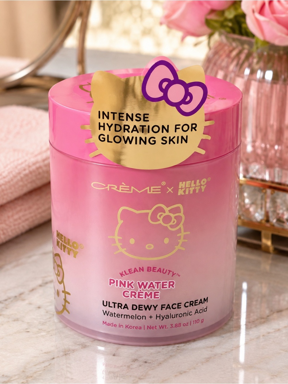 The Creme Shop x Hello Kitty Pink Water Creme Face Cream NWT 3.88 oz